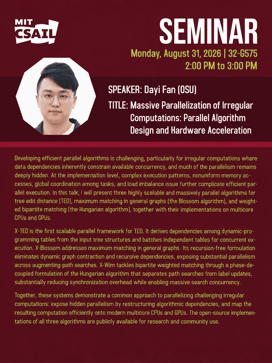 MIT CSAIL Seminar